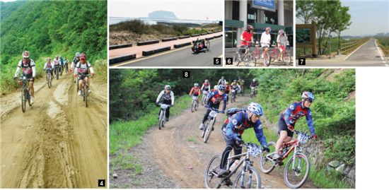1. 경주자전거길
2. 대전 갑천순환코스
3. 화천 파로호 산소100리길
4. 옥천 향수100리길
5. 제주 해안도로(성산)
6. 남원역 자전거 하이킹
7. 시흥 그린웨이
8. 양평 280 랠리코스
