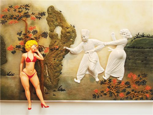 funny Imagenation - 소년전홍, 122x90cm F.R.P. 우레탄 & 에나멜 페인트, 2011.