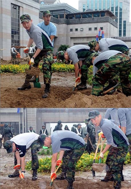 이준기 수해복구 투입, "군인의 의무 다하는 중"