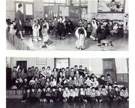 1966년 효성유치원 수업 장면