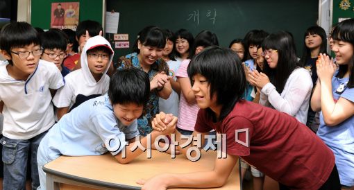 [포토]방학 지나니 힘이 세졌네!