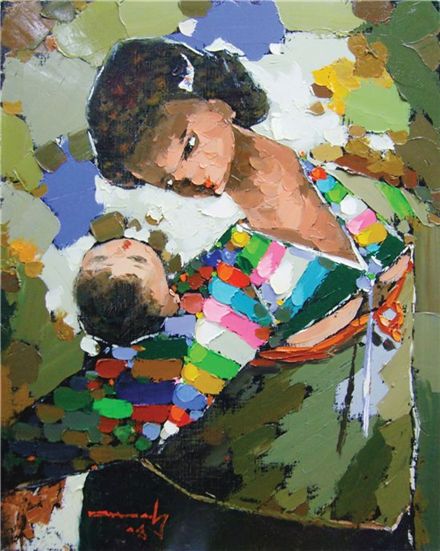 코리아 판타지(Korea Fantasy)-모정(母情), 73×60㎝ Oil on Canvas, 2007 