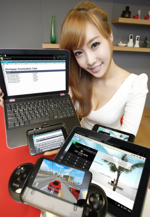 KT, 태블릿PC로 변신하는 '스파이더폰' IFA서 공개