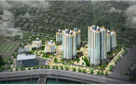 용인7구역 주택재개발 정비사업 조감도 / 극동건설

