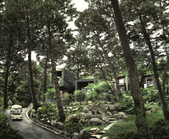 리솜포레스트, 프라이빗 별장형 객실 부부 연인에 인기