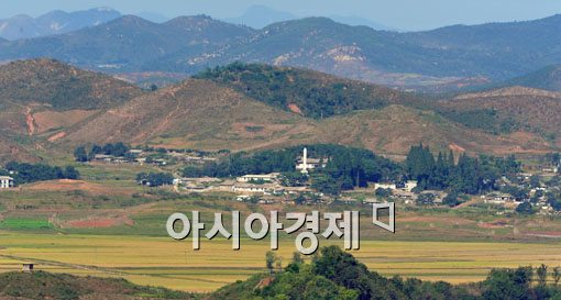 [포토] '북한 들녘도 황금 들판이네~'