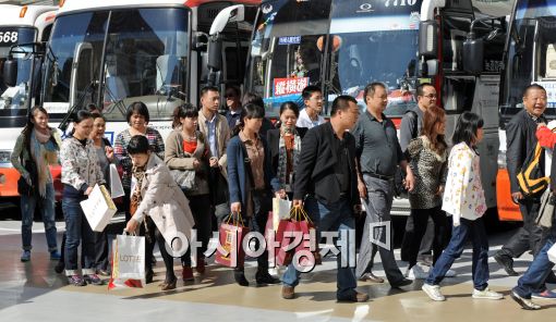 [포토]백화점, 중국인 관광객 인산인해