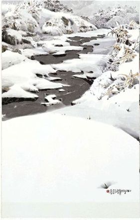 되재골에서 찾은 소망, 70x112cm 화선지에 수묵 담채, 2006
