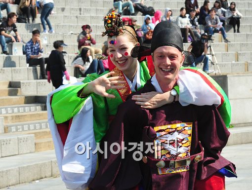 [포토] 외국인 전통혼례 체험