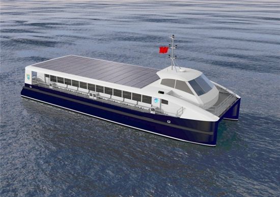 ▲니겔사에서 개발중인 2차전지를 적용한 선박으로 내년 하반기에 선보일 예정이다.