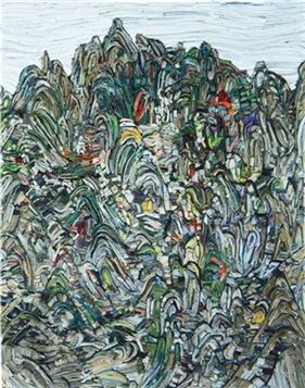 Layer-금강산(1), 116.8x91.0cm Paper stack, 2011
