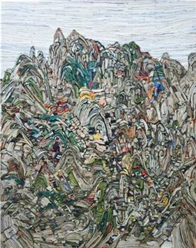 Layer-금강산(2), 116.8x91.0cm Paper stack, 2011
