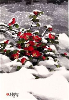 정월초하루의 축복, 35×51cm 화선지에 수묵 담채, 2003
