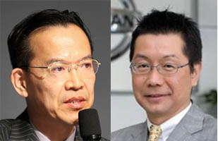 카바야시 히사오 한국도요타 사장(왼쪽)과 켄지 나이토 한국닛산 사장.