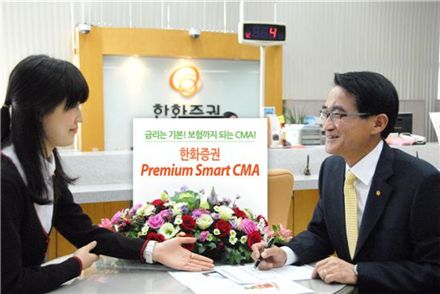 한화證, 우대금리+보험서비스..'프리미엄 CMA' 출시