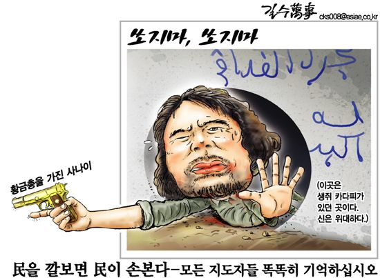 [최길수의 그림세상]쏘지마, 쏘지마!