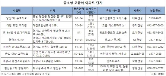 중소형 단지도 명품시대, 분양성공 열쇠 ‘상품성’