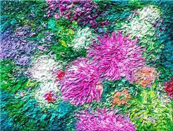 안스가 스키바(Ansgar Skiba, 독일) 作=FLOWERS, 36×47cm Oil on canvas, 2009
