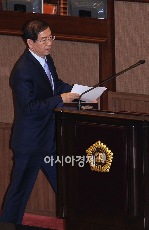 [포토] '시의회 첫 참석하는 박원순'