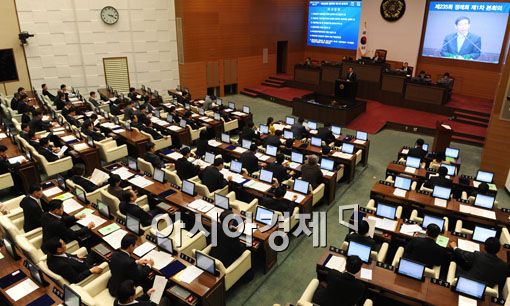 [포토] 박원순 "복지 예산 늘리겠다"