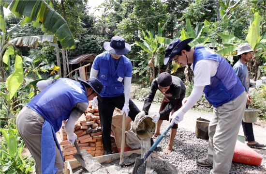 삼성물산, 인도네시아서 해비타트 봉사활동 진행