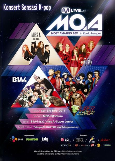 Super Junior, f(x), 2AM, miss A, B1A4 to hold joint concerts in Taiwan, Malaysia