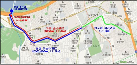 반포천 위치도 