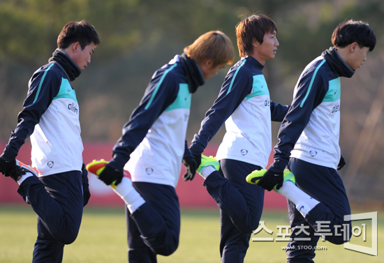 [포토] 홍명보 '한 마음 한 뜻으로'