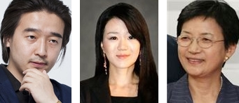 왼쪽부터 이제석 이제석광고연구소 소장, 조현민 대한항공 상무, 이의자 경성대 교수