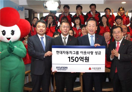 [포토]현대차그룹, 이웃사랑성금 150억원 기탁