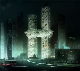 용산국제업무지구 초고층빌딩 스카이라인 윤곽