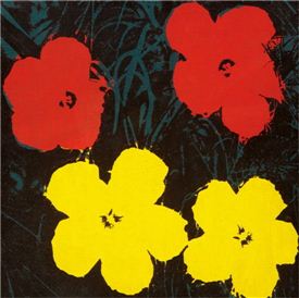 앤디 워홀, Flowers, 캔버스에 합성폴리머, 실크스크린 잉크, 35.6×35.6cm,1964, 추정가 7억~10억원