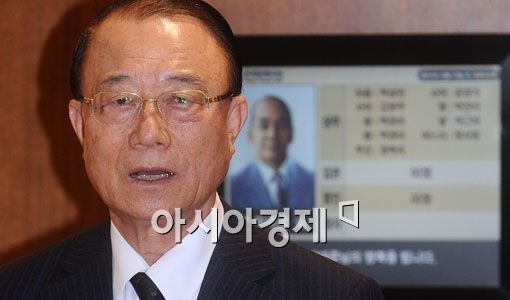 [포토] 최시중, 故 박태준 빈소 조문