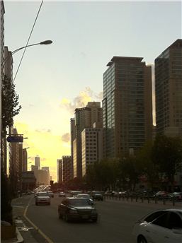 공덕역 주변 전경.