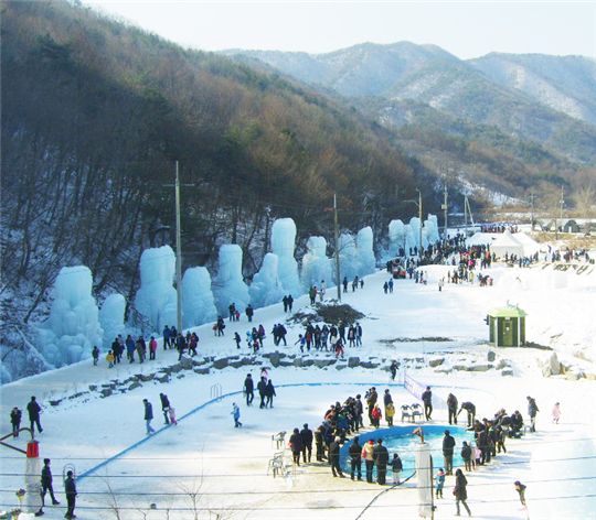 칠갑산 얼음축제장 전경