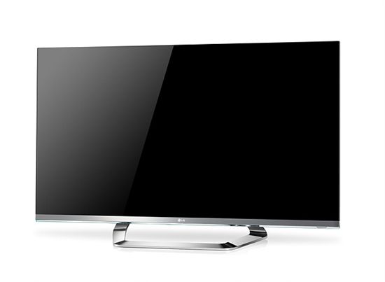 LG전자가 올 1분기 출시하는 시네마 3D 스마트 TV의 새 디자인 '시네마 스크린(CINEMA SCREEN)'을 8일 선보였다. 사진은 LM8600 시리즈 55인치 시네마 3D 스마트TV. 
