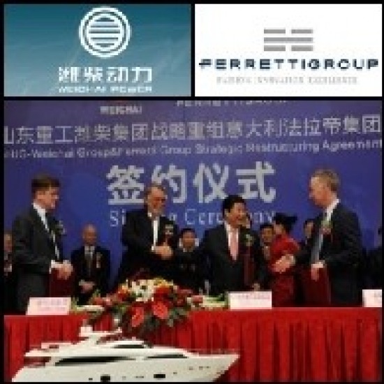 2012년 1월 11일 아시아 현장보고서: Weichai Power (HKG:2338), 이탈리아 호화 요트 제조업체 Ferretti Group 지배지분 75% 인수