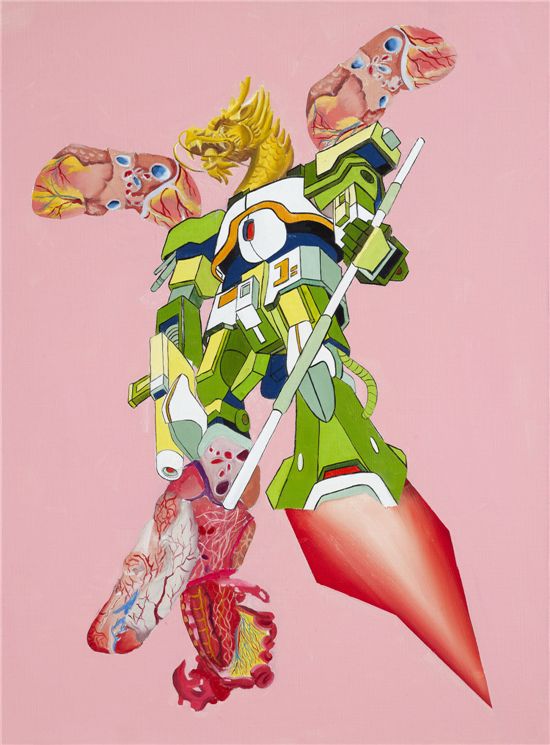 낸시랭 Taboo Yogini -Queen of Dragon 72.7x53cm oil on canvas 2012