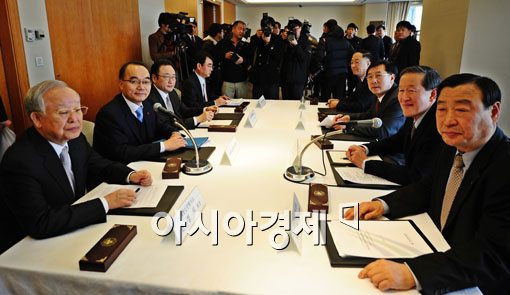 [포토] 경제5단체장 만나는 박재완 장관