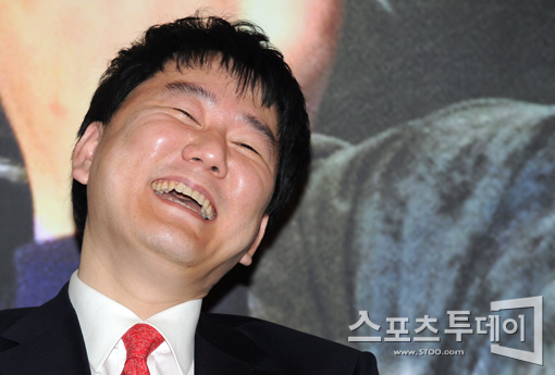 [포토] 김병현 얻은 이장석 넥센 대표 '함박 웃음' 