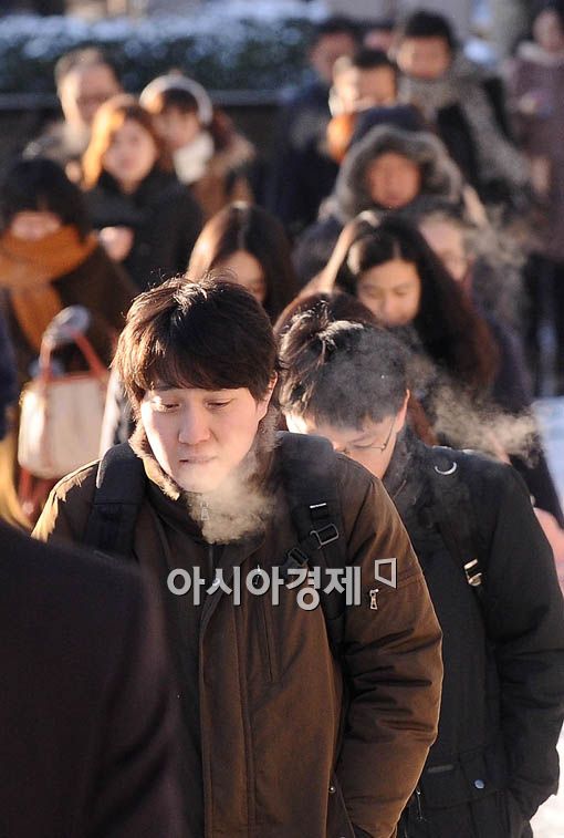 [포토] 너무 추운 출근길