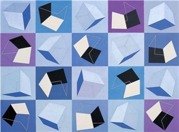 Cube-Secretness 06-2002, 193.9×259.0cm, Acrylic on canvas, 2006
