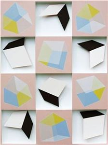 Myth of Cube 07-801, 145.5×109.2cm, Acrylic on panel & Canvas box,2007
