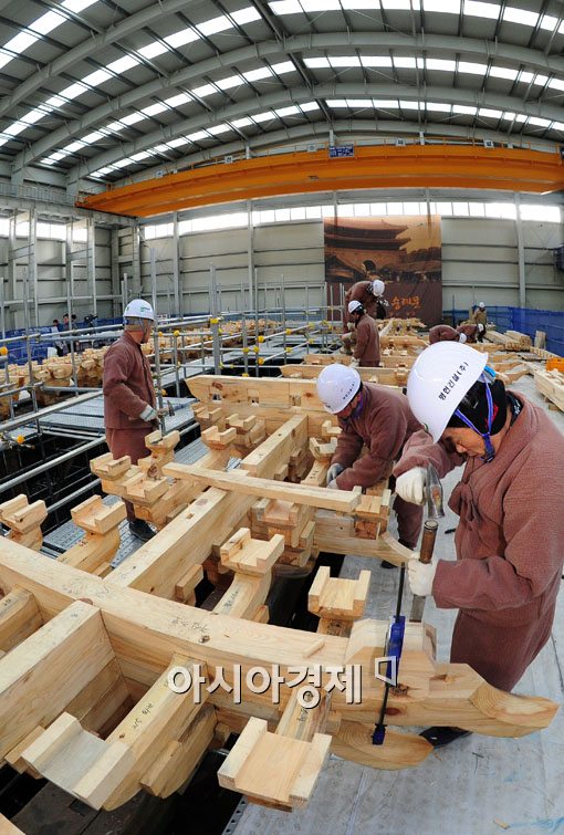 [포토] 숭례문 복원 75% 완료