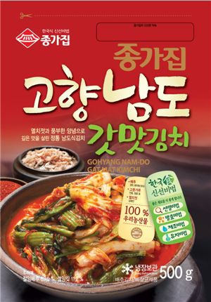 종가집, 남도의 맛 살린 '고향남도 갓맛김치' 출시