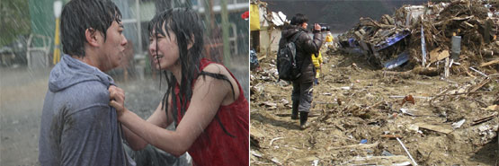 영화 <두더지>(왼쪽), 다큐멘터리 <311> 모두 대지진 이후 달라진 삶을 다루고 있다.