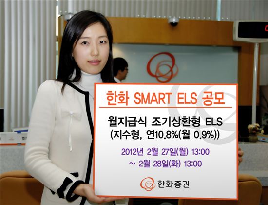 한화증권, 월 수익지급식 스텝다운 ELS 판매