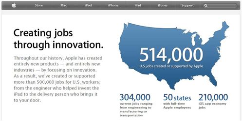 애플, "미국서만 최대 70만명 고용 효과"