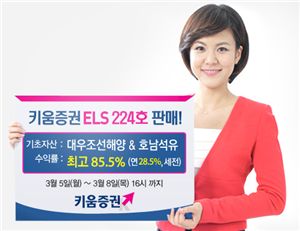 키움증권, 연 최고 28.5% 수익 ELS 224호 판매