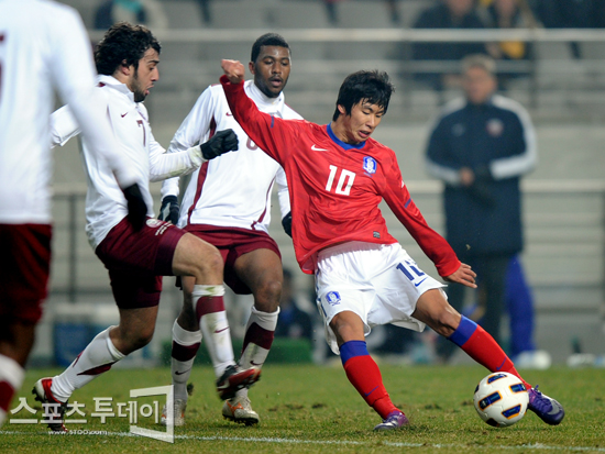 [올림픽최종예선]한국 0-0 카타르 (전반종료)